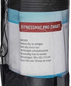 Beste Pirce 😍 Specifit Fitnessmat Pro Zwart - Yogamat Met Tas En Draagriem - NBR Foam 1,5 Cm Dik - 180 Cm X 60 Cm X 1,5 Cm 🛒 -Nijdam Shop 282x840