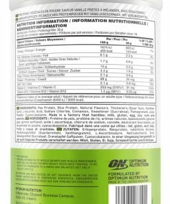 Kopen 🤩 Optimum Nutrition Gold Standard 100% Plant-based Protein - Vanilla - Vegan Protein - Plantaardig Proteine Poeder - Eiwitshake - 684 Gram (19 Servings) 😍 -Nijdam Shop 484x840 2