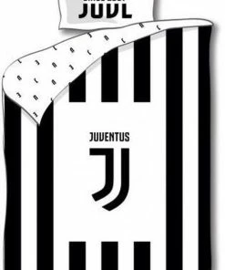 Goedkoop 🔔 Juventus FC Juventus Logo - Dekbedovertrek - Eenpersoons - 140 X 200 Cm - Zwart Wit 🥰