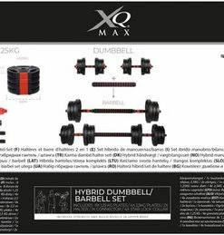 Beste Pirce 👍 XQ Max 20 Kg Dumbbell & Barbell - 3-in- 1 - Verstelbaar MET Stang 🔥 -Nijdam Shop 550x259 3