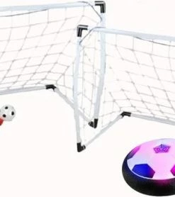 Begroting โค๏ธ Merkloos Kinder Voetbalgoal Voetbaldoel Set 2 Stuks + Mini Voetbal + BallenPomp + Zwevende Vliegende Hoverball Met LedVerlichting - Voetbalset - Speelset Voor Binnen & Buiten โ๏ธ