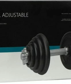 Promo 👏 Avento Halter Verstelbaar Staal - Dumbbell 15 Kg - Zwart ❤️ -Nijdam Shop 550x291 3