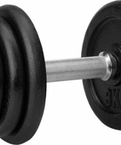 Promo 👏 Avento Halter Verstelbaar Staal - Dumbbell 15 Kg - Zwart ❤️