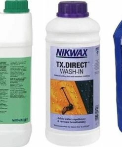Beste deal 🥰 Nikwax Tech Wash Wasmiddel 5L & Nikwax Tx.Direct 1L Impregneermiddel - 2-Pack + Extra Dry Bag 10L 🌟