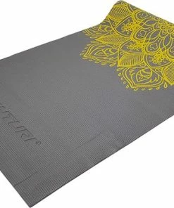 Groothandel 🛒 Tunturi PVC Yogamat - Fitnessmat 4mm Dik - Antraciet Met Print - Incl. Gratis Fitness App 🔥 -Nijdam Shop 550x363