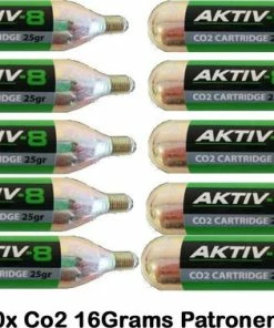 Beste deal 😍 Aktiv8 Aktiv-8 Co2 Patronen 16 Grams Met Draad - 10x Co2 Patronen 😀