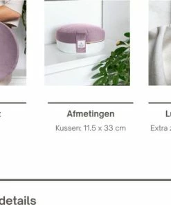 Kopen ✨ NOVO Wellbeing Meditatiekussen | Yoga Kussen | Boekweit | Paars 🛒 -Nijdam Shop 550x380 2