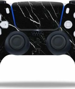 Goedkoop 🎁 Merkloos Zwart Marmer - PS5 Controller Skin ⭐