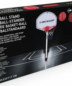 Goedkoopste 🔥 Dunlop Mini-basketbalset - Basketbalstandaard, Basketbal En Pomp - 117 Cm Hoog ✨ -Nijdam Shop 550x397