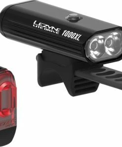 Groothandel 🎉 Lezyne Lite Drive 1000XL / KTV Pro Pair Verlichtingsset - 1000 Lumen - Zwart ⌛