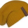 Gloednieuw 🎉 Knit Factory Coco Gebreide Muts Heren & Dames - Sloppy Beanie - Oker - One Size ⌛