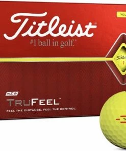 Beste Verkoop 💯 Titleist TruFeel Dozijn Golfballen Geel, Nieuwe Trusoft 2022 🛒