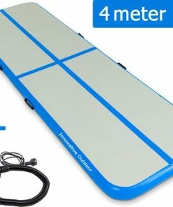 Nijdam Shop 19 Gloednieuw ❤️ Innovative Outdoor AirTrack Pro - Turnmat | 4 Meter | Gymnastiek | Fitness Mat | Waterproof | Opblaasbaar | INCL. 600W Elektrische Pomp ✔️