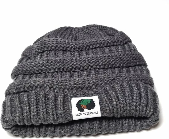 Coupon ๐งจ Show Your Curls | Gebreide Slouchy Muts | Beanie | Satijn Gevoerd | Dames | Krullend Haar Producten | Donkergrijs โค๏ธ 3 Coupon ๐งจ Show Your Curls | Gebreide Slouchy Muts | Beanie | Satijn Gevoerd | Dames | Krullend Haar Producten | Donkergrijs โค๏ธ
