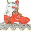 Beste deal 🛒 Nijdam Inlineskates Junior Verstelbaar - Hardboot - Jungle - Perzik/Groen/Wit - 27-30 👏