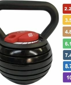 Goedkoopste 😍 Luxari - Hoogwaardige Kettlebell - Verstelbaar - Van 2.25 T/m 10 Kilo - Incl. 6 Schijven - Thuis Sporten - Zwart - Kettlebell 10 Kg - Dumbell 10 Kg - Kettlebel ❤️