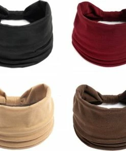 Beste deal ๐ MINIIYOU Extra Brede Dames Sport Haarbanden - Rood - Bruin - Beige - Zwart ๐