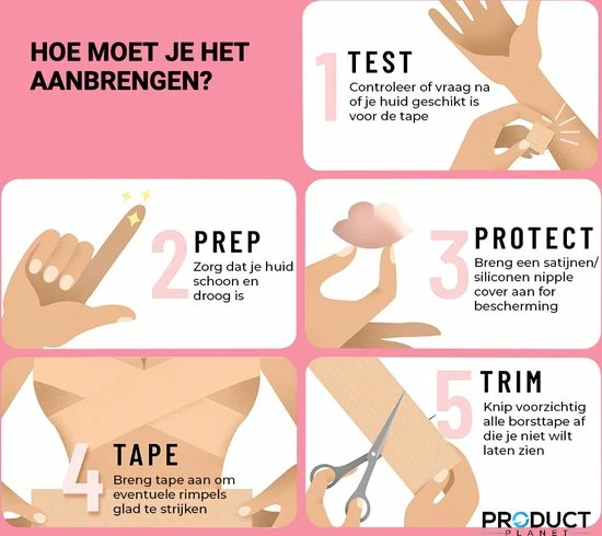 Beste deal ๐ ProductPlanet Premium Boob Tape - Inclusief 2 Silicone Nipple Covers + 4 Satijn Nipple Covers - Plak BH - 7,5 Cm X 5 Meter - Geschikt Voor Cup A Tot En Met F - Fashion Tape - BoobTape - Sandy / Roze โจ 9 Beste deal ๐ ProductPlanet Premium Boob Tape - Inclusief 2 Silicone Nipple Covers + 4 Satijn Nipple Covers - Plak BH - 7,5 Cm X 5 Meter - Geschikt Voor Cup A Tot En Met F - Fashion Tape - BoobTape - Sandy / Roze โจ - Afbeelding 7
