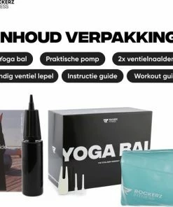 Kopen ???? Rockerz Fitness® - Yoga Bal Inclusief Pomp - Pilates Bal - Fitness Bal - Zwangerschapsbal - Goede Houding Bij Het Thuiswerken - 75 Cm - Kleur: Turquoise ???? -Nijdam Shop 550x491 3