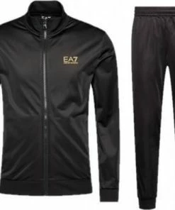 Korting 🛒 Emporio Armani EA7 Train Core ID Trainingspak - Maat XL - Mannen - Zwart - Goud 👍 -Nijdam Shop 550x495 2