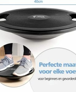 Top 10 ✔️ Swilix ® Balance Board - Balansbord Ø40 Cm - Balanstrainer Met 2 Handgrepen - Zwart 🛒 -Nijdam Shop 550x497 3