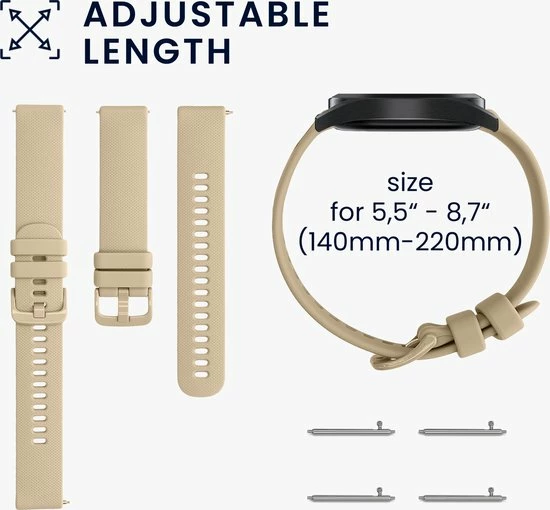 Coupon ๐งจ Kwmobile 2x Armband Voor Garmin Venu Sq Music / Sq - Bandjes Voor Fitnesstracker In Donkergroen / Beige ๐ 5 Coupon ๐งจ Kwmobile 2x Armband Voor Garmin Venu Sq Music / Sq - Bandjes Voor Fitnesstracker In Donkergroen / Beige ๐ - Afbeelding 3