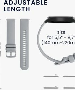Promo ???? Kwmobile 2x Armband Voor Garmin Venu Sq Music / Sq - Bandjes Voor Fitnesstracker In Grijs / Oudroze ???? -Nijdam Shop 550x510 5