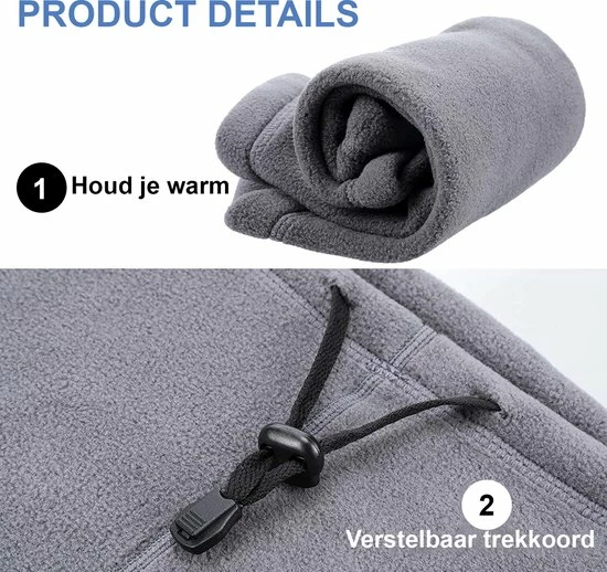 Beste deal ๐คฉ TwinQ Colsjaal Fleece - Bandana- Nekwarmer - Sjaal - Zwart Grijs - 2 Stuks ๐ 4 Beste deal ๐คฉ TwinQ Colsjaal Fleece - Bandana- Nekwarmer - Sjaal - Zwart Grijs - 2 Stuks ๐ - Afbeelding 2