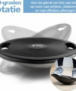 Top 10 ✔️ Swilix ® Balance Board - Balansbord Ø40 Cm - Balanstrainer Met 2 Handgrepen - Zwart 🛒 -Nijdam Shop 550x519 5