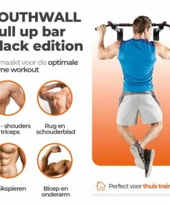 Beste Verkoop ⭐ SOUTHWALL Pull Up Bar PRO - Optrekstang Muurmontage - Zwart 😀 -Nijdam Shop 550x523 3