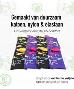 Groothandel ✨ Dmv Paardrijsokken Dames Zonder Naad - Maat 39-42 – Naadloze Ruitersokken Met Paardenprint - Ruitersport Kleding - Katoen - Paars ✔️ -Nijdam Shop 550x523 7