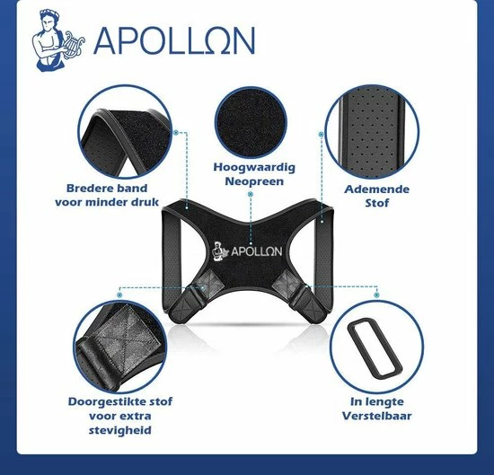 Beste Verkoop ❤️ APOLLΩN Apollon - Rug Corrector - Postuur Corrector - Houding Corrector - Rugbrace - Met Okselpads - Verstelbaar - Unisex - One Size Fits All ✔️ 6 Beste Verkoop ❤️ APOLLΩN Apollon - Rug Corrector - Postuur Corrector - Houding Corrector - Rugbrace - Met Okselpads - Verstelbaar - Unisex - One Size Fits All ✔️ - Afbeelding 4