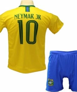Nieuw 💯 Merkloos Neymar Brazilië Thuis Tenue | Voetbalshirt + Broek Set | EK/WK Voetbaltenue - Maat: 140 ✔️