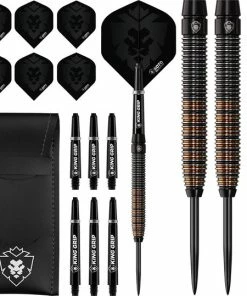 Nieuw 🥰 KOTO Kingfinity Black & Gold 90% - Dartpijlen - 24 Gram - Tungsten Darts - Zwart & Goud 🛒