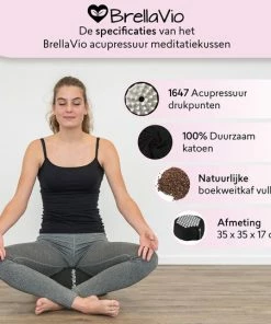 Korting ๐ BrellaVio Acupressuur Meditatiekussen Met Boekweit Vulling - 35x17 Cm - Zwart - Rond En Hoog Yoga Kussen ๐งจ 14 Korting ๐ BrellaVio Acupressuur Meditatiekussen Met Boekweit Vulling - 35x17 Cm - Zwart - Rond En Hoog Yoga Kussen ๐งจ -Nijdam Shop 550x541 3