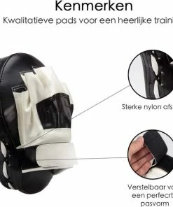 Beste Verkoop 🤩 Merkloos Stootkussens - Bokspads - Met Target - 2 Stuks - Zwart/Wit 🎁 -Nijdam Shop 550x542 11