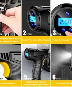 Goedkoop 👍 YASOKRO Electrische Pomp - Fietspomp - Luchtpomp - Luchtcompressor - Auto Band Pomp - Draagbaar - Oplaadbaar - Zwart ❤️ -Nijdam Shop 550x542 9