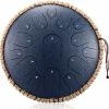 Beste deal 🎉 HLURU Steel Tongue Drum - 33cm - 15 Tongen - Klankschaal - Lotus Drum - Klanktherapie - Sound Healing - Voor Yoga Meditatie & Ontspanning - Marineblauw ⭐ -Nijdam Shop 550x544 23