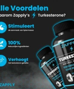 Goedkoop 👍 Zapply- Turkesterone 10% - 4 Pack - TURK PRO 240 Capsules (500mg) - Testosteron Booster - Muscle Builder - Spiergroei - Afvallen - Droogtrainen 🤩 -Nijdam Shop 550x546 23