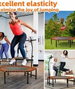 Groothandel 😀 FOXSPORT Trampoline - Jump - Fitness - Volwassene Of Kindertrampoline - Met Telefoonhouder - Fitness Trampoline Met Handvat - Mini Trampoline - Kleine Trampoline - Sport Trampoline - Inclusief Handgrip - Fitnesstrampolines - Vereist Montage - 123 Cm ✨ -Nijdam Shop 550x547 1