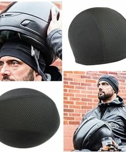 Beste deal 🔥 Merkloos Haarnetje Voor Helm - Motor Accessoires - Haarkapje Voor Motorhelm & Scooterhelm - Zwart - Ademend & Ventilerend 🧨