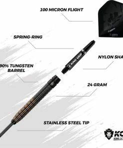 Nieuw 🥰 KOTO Kingfinity Black & Gold 90% - Dartpijlen - 24 Gram - Tungsten Darts - Zwart & Goud 🛒 -Nijdam Shop 550x549 3