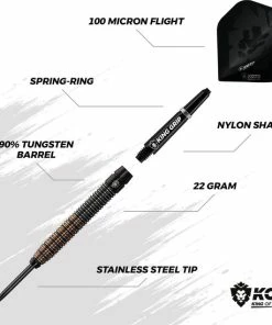 Nieuw 🥰 KOTO Kingfinity Black & Gold 90% - Dartpijlen - 24 Gram - Tungsten Darts - Zwart & Goud 🛒 -Nijdam Shop 550x549 4