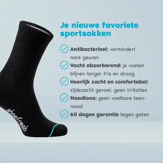 Promo ๐งจ 7 Paar ๐ Shoefresh Bamboe Sportsokken Dames - Maat 39-42 – Zwart – Naadloze Sokken ๐ 4 Promo ๐งจ 7 Paar ๐ Shoefresh Bamboe Sportsokken Dames - Maat 39-42 – Zwart – Naadloze Sokken ๐ - Afbeelding 2