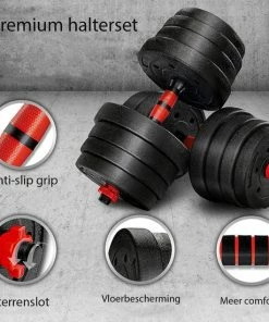 Flash-uitverkoop ⭐ Sens Design Halterset Dumbell Set Gewichten Set Zwart - 15 Kg 🥰 -Nijdam Shop 550x550 130