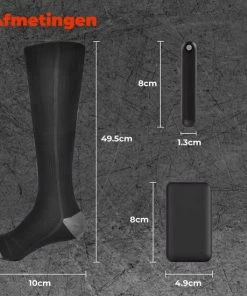 Beste Pirce 🔔 B-care Verwarmde Sokken - Elektrische Sokken - One Size Fits All - Inclusief Oplaadbare Accu - 4000 MAh Batterijen - 3 Verschillende Warmte Standen - Thermosokken - Black Friday – Sinterklaas – Schoencadeautjes Sinterklaas ⌛ -Nijdam Shop 550x550 144