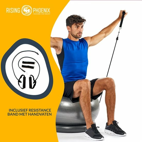 Groothandel π― Rising-Phoenix RP® Fitness Bal Yoga Zitbal Fitnessbal Gymbal Pilates Yogabal Balansbal - Tas, Steunring & Resistance Bands - Handpomp & Ebook π₯° 7 Groothandel π― Rising-Phoenix RP® Fitness Bal Yoga Zitbal Fitnessbal Gymbal Pilates Yogabal Balansbal - Tas, Steunring & Resistance Bands - Handpomp & Ebook π₯° - Afbeelding 5