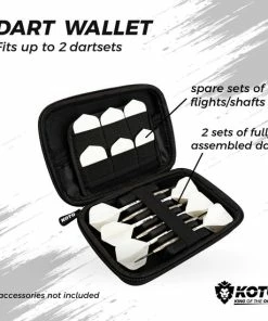 Groothandel ✨ KOTO Kingzip Black & White Large Dartwallet- Darts Case Voor Dartpijlen En Dart Accesoires - Geschikt Voor Max 2 Sets Steel Darts Of Soft Darts 🤩 -Nijdam Shop 550x550 227