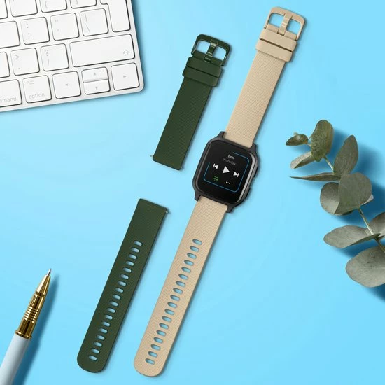 Coupon ๐งจ Kwmobile 2x Armband Voor Garmin Venu Sq Music / Sq - Bandjes Voor Fitnesstracker In Donkergroen / Beige ๐ 7 Coupon ๐งจ Kwmobile 2x Armband Voor Garmin Venu Sq Music / Sq - Bandjes Voor Fitnesstracker In Donkergroen / Beige ๐ - Afbeelding 5