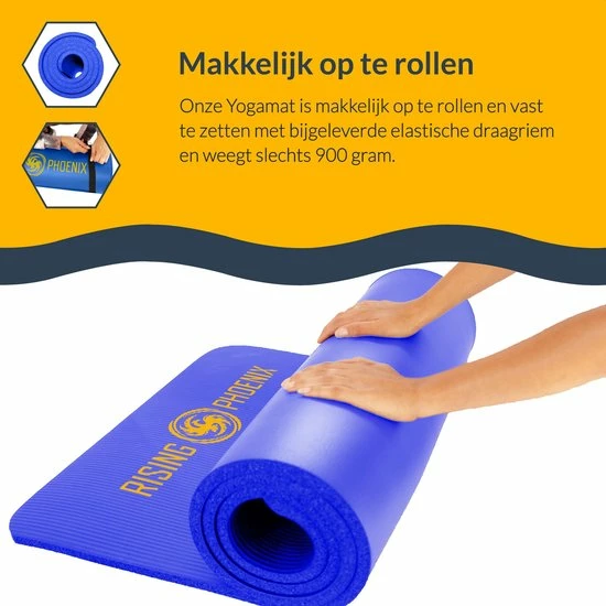 Flash-uitverkoop 🤩 Rising-Phoenix RP® Fitness Mat Yoga Mat Anti Slip Sport Mat 1,5 Cm - Draagtas & Draagriem - Gym Workout Ebook & Poster - Donker Blauw 🤩 5 Flash-uitverkoop 🤩 Rising-Phoenix RP® Fitness Mat Yoga Mat Anti Slip Sport Mat 1,5 Cm - Draagtas & Draagriem - Gym Workout Ebook & Poster - Donker Blauw 🤩 - Afbeelding 3